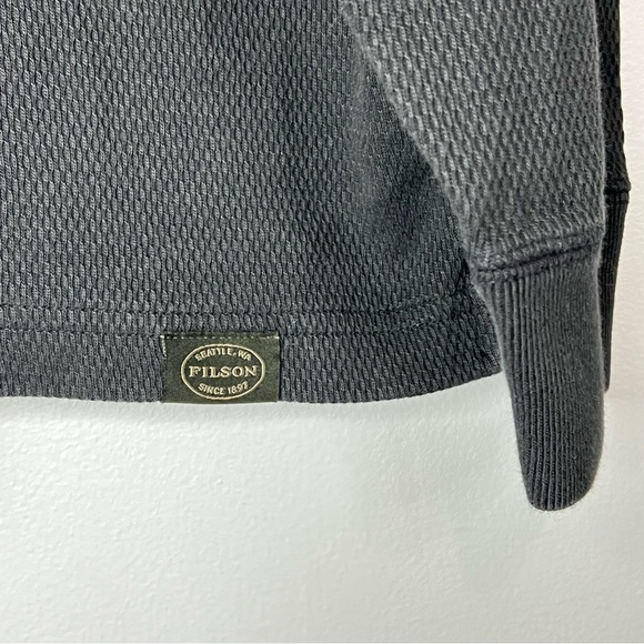 Filson Garment Black Waffle Knit Thermal Crewneck XXL - Picture 4 of 9